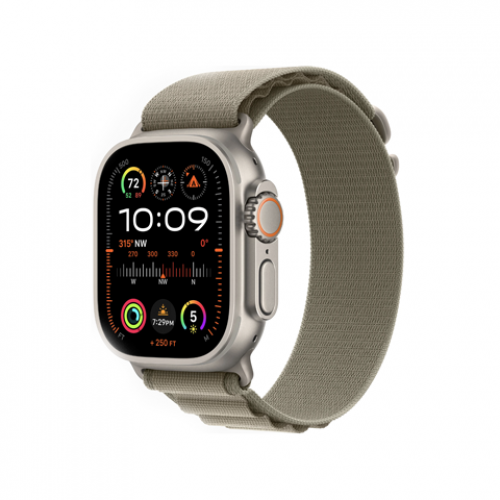 Apple Watch Ultra 2 GPS + Cellular 49mm Titanium Case with Olive Alpine Loop - Large (MRF03) б/у